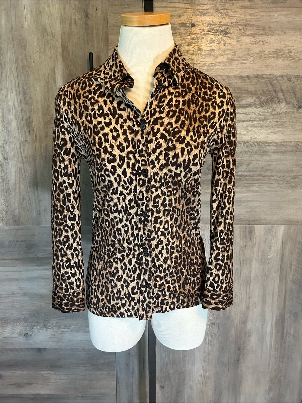 Dolce & Gabbana Leopard Print Button-Down Shirt - Brown/Black
